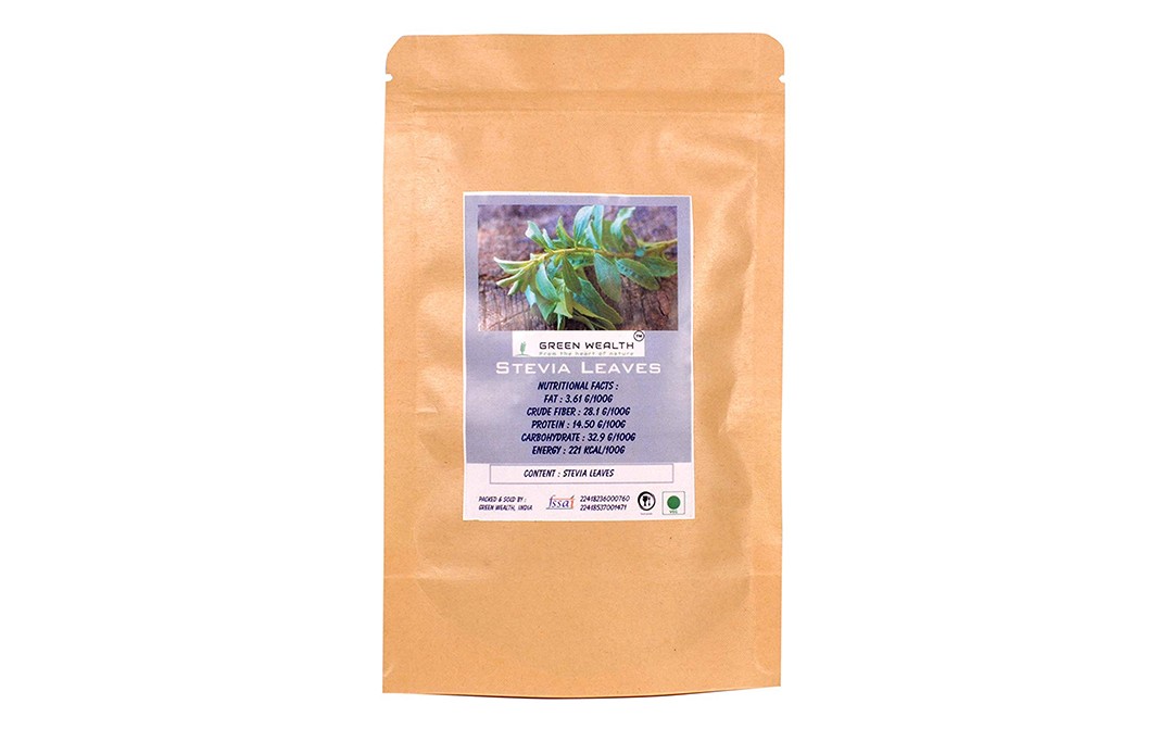 Green Wealth Stevia Leaves    Pack  100 grams